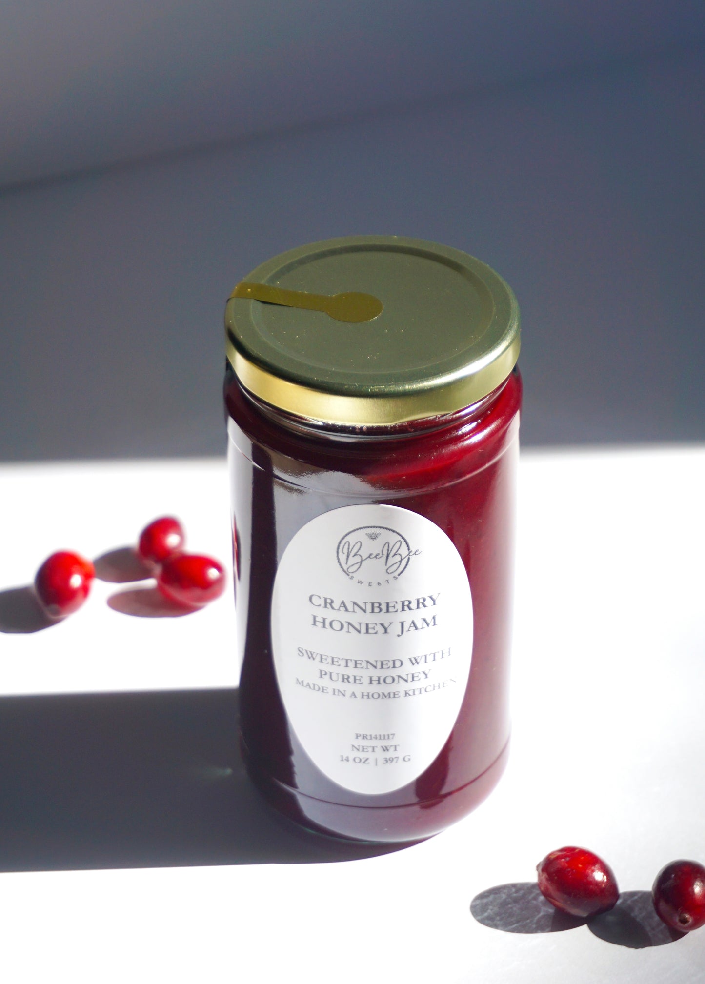 14 oz Cranberry Honey Jam (Limited Edition)