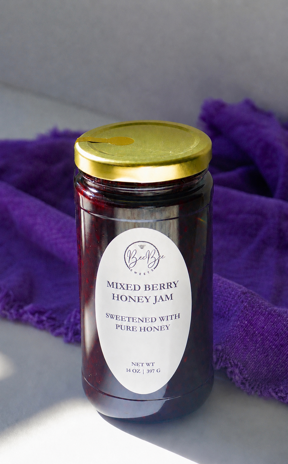 14 oz Mixed Berry Honey Jam